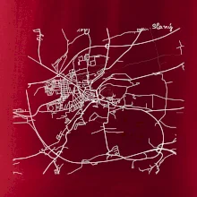 Mapy měst černobílé Slaný