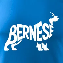 Bernese Mountain Dog nápis v těle