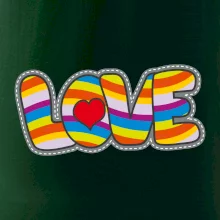 Love nápis duhový