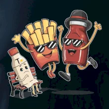 Souboj o hranolky kečup tatarka