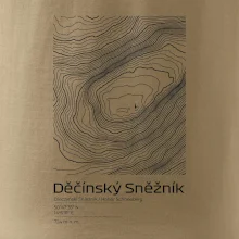 Děčínský Sněžník - vrstevnice v obdélníku