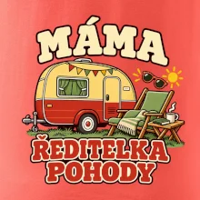 Máma ředitelka pohody rodinné kempování s karavanem