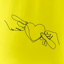 Dvě ruce a srdce jedním tahem