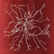 Černobílá mapa Vizovice