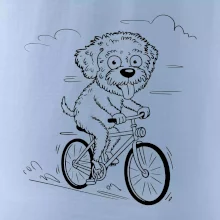 Lagotto romagnolo karikatura na kole černá