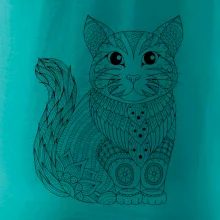 Kočka sedící mandala