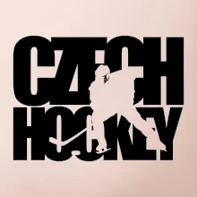 Czech hockey - nápis s hokejistou - Mistrovství světa v ledním hokeji 2026