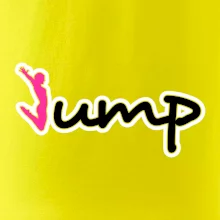 Jump - nápis a panáček