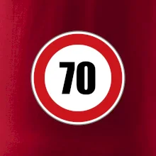 Dopravní značka - omezení rychlosti 70