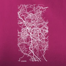 Černobílá mapa Liberec