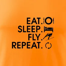 Eat sleep fly repeat - skoky na lyžích