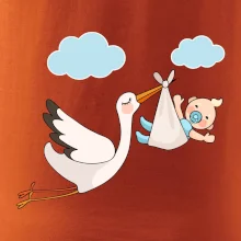 Čáp čekáme miminko - kluk