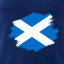 Skotská vlajka kreslená štetcem