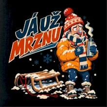 Rodinná vánoční trička - Já už mrznu táta sáňkování