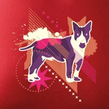 Pes abstrakce fialový