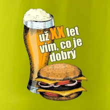 Pivo a burger vím co je dobrý