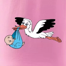 Čáp a miminko - kluk (Hana-creative)