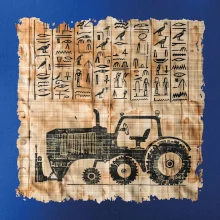 Egyptské hieroglyfy traktor