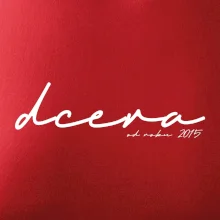 Psací nápis syn - dcera s ročníkem