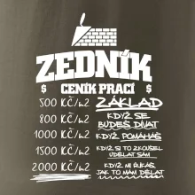 Ceník zedníka - cena za metr
