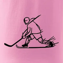 Kreslený hokejista tučnou fixou