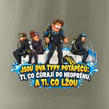 Dva typy potápěčů v neoprenu