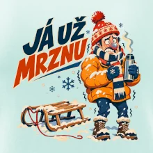 Rodinná vánoční trička - Já už mrznu táta sáňkování