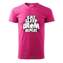 Eat sleep drum repeat - minimalistický bubenický slogan
