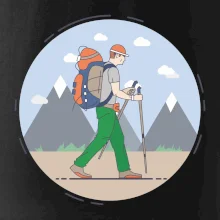 Barevný párový motiv na hory