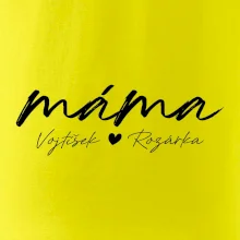 Triko máma psací se jmény dětí