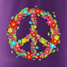 Peace symbol červené květiny