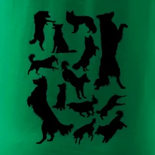 Border kolie siluety