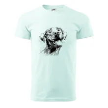 Černobílá karikatura Labrador světlý