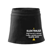 Elektrikář - hlavní jistič - Nápis na zádech