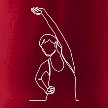 Protahující se žena jedním tahem