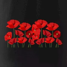 Vlčí mák v řadě