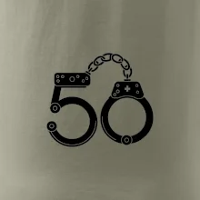 Narozeninové tričko pro policajta - pouta 50