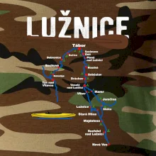 Mapa řeky Lužnice