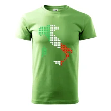 Itálie obrys vlajka