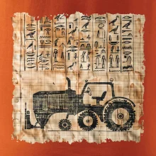 Egyptské hieroglyfy traktor