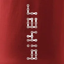 Biker nápis na výšku řetěz