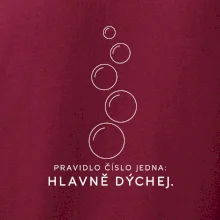 Hlavně dýchej pět stoupajících potápěčských bublin