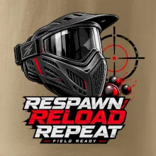 Paintballová maska respawn reload repeat