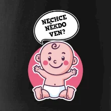 Nechce někdo ven - Triko pro porodní asistentku