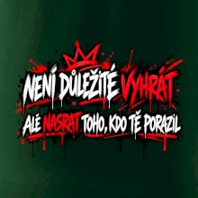 Není důležité vyhrát - pouliční graffiti s červenými tahy