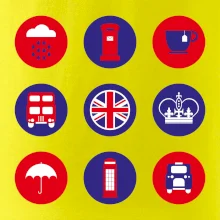 Anglie symboly v kruzích