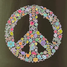 Peace symbol lístečky