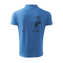 Kreslený rybář na pařezu