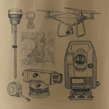 Geodet teodolit dron