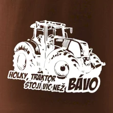 Holky, traktor stojí víc než bávo